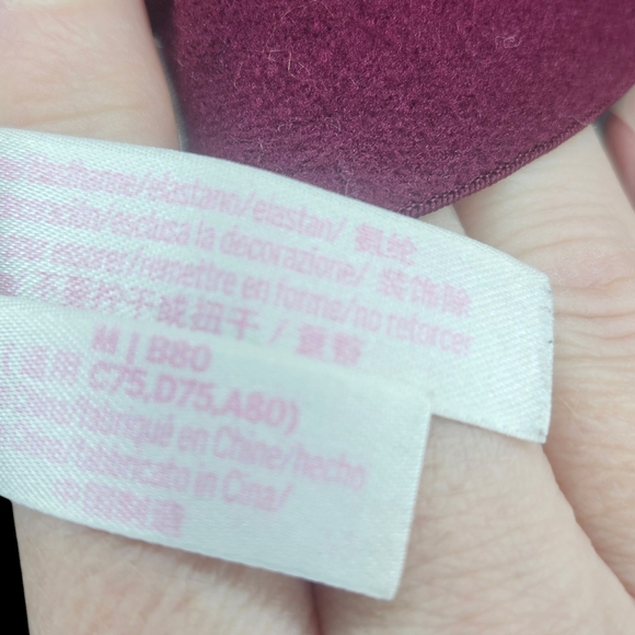 PINK by VS Velvety Red Bralette- Medium - Picture 4 of 4